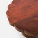 Mela Artisans Wooden Cake Stand 12 Inch | Medium Polish Mango Wood Pedestal Riser | Footed Cupcake & Dessert Stand | Multipurpose Cake Display for Home Decor | Dining Table | Pastries
