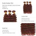 Auburn Bundles Brown Curly Bundles Human Hair Color 33 Loose Deep Wave Bundle 16 18 20 Inch Reddish Brown Human Hair Bundle Unprocessed Brazilian Remy Hair Extensions 150g