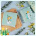 2 Pcs Hummingbird Hand Towels for Bathroom Decorative Fancy Bathroom Towels Embroidered 100% Cotton Spring Bath Towel 13.4x29 Inch for Home Kitchen Dcor (Blue, Hummingbird)