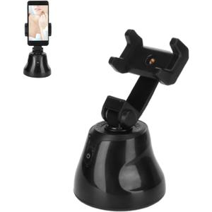 Auto Face Tracking Phone Holder, 360 Rotation Face Body Phone Tracking Tripod Smart Shootings Camera Mount Portable Smart Selfie Stick for Vlog (Black)