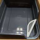 Extra Large Cat Litter Box with High Sides,Cats Boxes for Indoor Cats,Cat Litter Pan for Kitty,Litter Box with Low Entry,Easy to Clean,Anti-Splashing,23.6" x15.7" x5.9" (Grey)