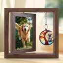 Dog Memorial Gift  Rotating 4x6 Wooden Picture Frame with Memorial Suncatcher  Pet Loss Sympathy Gift for Dog or Cat Lovers  Remembrance Keepsake (Life Tree)