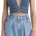 Levi's Women's Daisy Denim Halter Top (Blue, L)