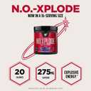 BSN N.O.-XPLODE Pre Workout Powder, Energy Supplement for Men and Women with Creatine and Beta-Alanine, Grape, 16 Servings, 0.65 Pound (Packaging May Vary) (EXP 10/22/27)