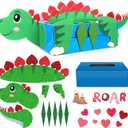 Fjoron Valentines DIY Mailbox for Boys Girls Valentine's Day Dinosaur Card Box Mail Box Crafts School Classroom Gifts Exchange Valentines Party Favors Kits(Dinosaur Style)
