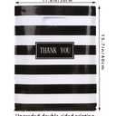Thank You Merchandise Bags,Daarcin 100pcs 12x16in Black and White Stripes Die Cut Plastic Shopping Bags with Handle for Boutique,Party,Goodie Bags,Stores,Clothes, Reusable Retail Bags for Bussiness