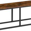 HOOBRO Dining Bench, 47.2 Inch Dining Table Bench, Industrial Style Kitchen Bench, Steel Frame, Easy to Assemble, for Kitchen, Dining Room, Rustic Brown and Black BF12CD01, 47.2 L x 11.8 W x 18.3 H