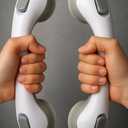 2 Pack Grab Bars for Bathtubs and Showers, Shower Handles for Elderly Seniors bar Safety 500 lbs Walls Handicap Heavy Duty Holder Hooks to Lift Large Tile Glass Suction Cups Tool (Length: 11.8 in)