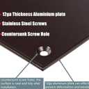 Door Kick Plate 8x34 inches Suitable for 36" Doors, 12GA (5/64 inch) Thickness Al Alloy, 8" x 34" White