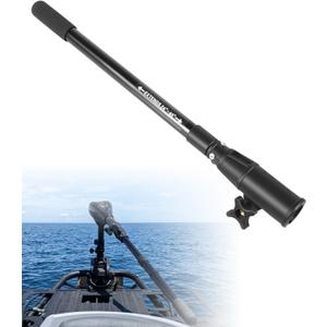 MKA-44 Telescoping Extension Handle Compatible with Minn Kota Transom-Mount Trolling Motors, 24" to 40" Adjustable Steering Handle for Most Hand-Steer Outboard Motors, Tool-Free Quick Install