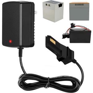 12V Battery Charger for All Power Wheels Gray and Orange Top Battery 12 Volt Charger for Fisher-Price Power Wheels Battery Powered Wheels Replacement Charger