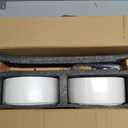 Ceramic Raised Double Bowls Set with Stand, Food & Water Bowls for Medium Breed Dogs, Weighted Dog Dishes, Pet Bowl(7.3'',41OZ, White)