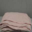 100% Linen Fitted Sheet Stone Washed Solid Color - (1 Piece) 14 inch Deep Pocket Mattress Cover Soft Natural Breathable Farmhouse - Pink, King Size