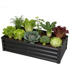 Raised Garden Bed 2 Pack 6x3x1FT, Premium Galvanized Raised Garden Bed, Large Raised Garden Beds Outdoor for Deep-Rooted Vegetables, Flowers, Green and Herbs, Black