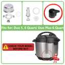11 PCS InstantPot Accessories for Duo 5, 6 Qt and Duo Plus 6 Qt, Replacement Parts Include Sealing Ring, Steam Release Valve, Anti-Block Shield, Float Valve and Gasket (Blue)