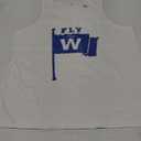 Fly The W Chicago Baseball Winning Flag Distressed Tank Top, Large