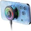 Black Shark FunCooler 6 Magnetic Cell Phone Cooler for Gaming, Portable Mobile Phone Cooling Fan with RGB Light, App-Controlled Cellphone Radiator for iPhone Magnetic Series/iPad (Black)