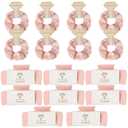 Bridesmaid Scrunchies Proposal Gifts 4.1 Inch Square Set of 8 Bachelorette Hair Claw Clips ideas Bridal Shower Gift for Wedding Party Favors (16pcs Pink)