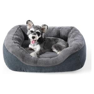 Dog Bed for big Dogs, Cat Beds for Indoor Cats Washable, Orthopedic Dog Bed, Warming Soft Calming Sleeping Puppy Bed Durable Pet Bed with Anti-Slip Bottom S(20"x19"x6")