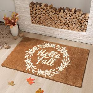 Hello Fall Door Rug Welcome Autumn Thanksgiving Orange Outdoor Mat 48 x 30 Inch Floor Mat Non Slip Autumn Harvest Vintage Bathroom Thanksiving Decor Welcome Mats