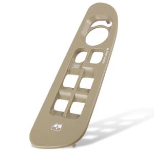 Beige Driver Side Window Switch Panel Bezel Compatible with Dodge Ram 1500 2500 3500, 2002 to 2010 Driver Seat Door Armrest Grayish Brown