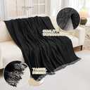 MYSKY HOME Couch Covers for Sofa, Black Couch Sofa Covers for 3 Cushion Couch Sofa, Non Slip Soft Sofa Cover, Couch Cover for Dogs Washable Furniture Protector, 91"x134", Black