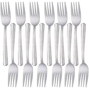 Pack of 3 BUY&USE Stainless Steel Dinner Fork Set of 12, 6-Inch Tea & Dessert Forks