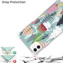 Aesthetic Christmas Village Trees and House Case for iPhone 11, Winter Silvan Snow Ground with Fox Cover for Girls Boys Women Men, Trendy TPU Bumper Cover Case for iPhone 11
