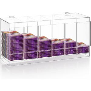 Colingmill 1 Pcs Acrylic Booster Pack Dispenser, Card Dispenser Storage and Organizer, for Trading Card, Booster Packs, Sports & More (6 Slots)