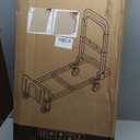 Suzhi Convertible Hand Truck Dolly Cart with Wheels Heavy Duty/with 4 Wheels / 500Lbs Load, 2 Straps for Furniture/Appliance/Carton/Warehouse/Office/no Need to Install, Easy to fold as Video