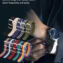 meekoo 10 Pieces Nylon Watch Strap Military Replacement Watch Band with Stainless Steel Buckle for Men and Women's Band Replacing, 18 mm(Classic Colors)