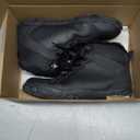 Womens Mens Barefoot Boots | Waterproof Winter Snow Boots | Warm Ankle Booties with Arch Support | Wide Width Hike Work Shoes | Zero Drop Sole | (Black)