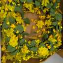 J'FLORU Artificial Spring Wreath 22 Inch Summer Wreaths for Front Door Yellow Daisy Wreath for Indoor Outdoor Home Decor and Easter Celebration