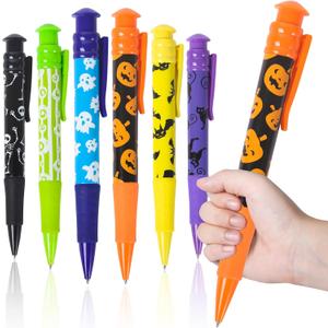 Letapapa Halloween Party Favor for Kids, 24 Pcs Halloween Jumbo Pens in 6 Designs, Halloween Toys, Goodie Bag Stuffers Fillers, Trick or Treat, School Classroom Rewards