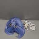 Light Blue Bob Wig with Bangs Short Straight Blue Wig for Women Shoulder Length Wigs Colorful Synthetic Wig for Daily Use Party Cosplay