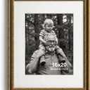 Yaetm 16x20 Gold Picture Frame, Ornate Vintage Frame for Art, Black & Gold