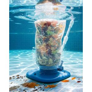 Rechargeable Pool Leaf Vacuum with Telescopic Pole, 83GPM Powerful Suction Cordless Pool Skimmer for Inground & Above Ground Pools with 6.6Gal Leaf Catcher Bag for Heavy Debris Areas (Blue)