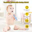 4 x Fu Store Hollow Teether Tube 5PCS Chew Straw Toy for Infant Toddlers Silicone Tubes Teething Toys for Babies 3-12 Months BPA Free/Freezable/Dishwasher and Refrigerator Safe