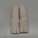 Christmas Wavy Soy Pillar Scented Candles Small Decorative Candles for Women Men Home Spa Gifts, Beige Striped Funny Cool Shaped Unique Pillar Candle Modern Home Aesthetic Decor, 2Pack