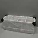 Suli Extra Large Kitchen Utensils Holder with 4 Compartments, Wooden Utensil Organizer for Kitchen Countertop, Farmhouse Decor, Rustic Cooking Utensil - White grain