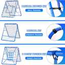 Volleyball Baseball Rebounder Net, Softball Rebounder Pitchback Net Quick Adjustments, Quick Adjustments Lacrosse Bounce Back Practice Equipment, Ideal for Outdoor Indoor and Backyard Training (5FTx4FT)