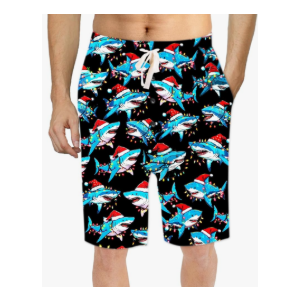 Soophiea Mens Pajama Shorts Graphic Lounge Bottoms Sleep Pjs with Pockes Large