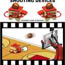 Building Blocks Toy - Basketball Court Baseplates and Sets of 2 Basketball Hoop Basketball Goal Building Bricks for Basketball Game - Compatible with Major Brands (Basketball Playset/Red)