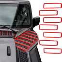 Hood Vent Cover Cowl Panel Vent Cover Trim Fit for 2018-2025 Jeep Wrangler JL JLU & Gladiator JT Exterior Accessories (Red)