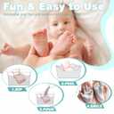 ibasenice Baby Hand Casting Kit - 3D Newborn Hand and Foot Mold Set for Keepsake DIY Infant Plaster Casting Powder for Baby Shower Nursery Decoration 3.54 X 3.14 X 3.14 Inch