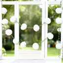 BIG KEYS 4-Piece Set of Paper Flowers, Garland Decorations, White Paper Ball Garlands, Suitable for Birthday Decorations, Baby baptisms, Wedding engagements, Wedding banquets, and Christmas..