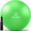 ProBody Pilates Exercise Ball - Multiple Sizes Gym Grade Balance Ball for Fitness, Workout, Pregnancy & Physical Therapy, Stability Yoga Ball Chair (Green, 65 cm)