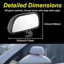 Blind Spot Mirrors for Trucks and Cars,Automotive Side View Concave Mirror Blindspot,360 Large Convex Rearview Exterior Mirror Accessories for Truck and Car(1Pack Black)