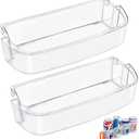 [2 PACK]UPGRADED WPW10710203 Refrigerator Door Bin Compatible With Kenmore Whirlpool Refrigerator Door Shelf W10710203 W10451871 Whirlpool Fridge Door Shelf WRS571CIHZ01 WRS588FIHZ00 WRS571CIDM01Shelf