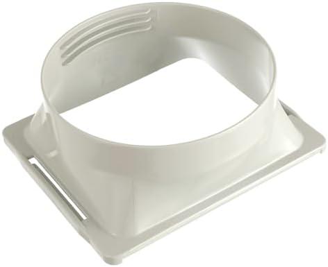 HAUREW Portable Air Conditioner Square Exhaust Hose Coupler 5.9 Inch Square to Round Window Adapter AC Unit Tube Connector Mobile Air Conditioning Accessories for Portable Conditioners(Square)